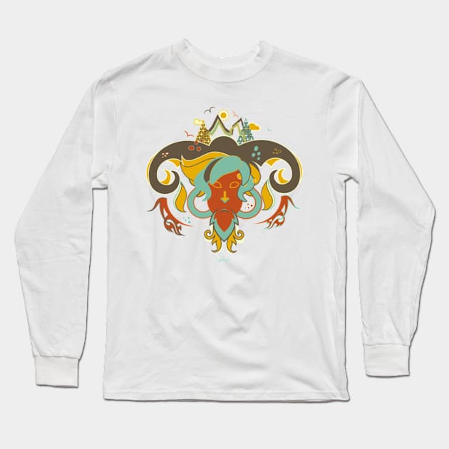 Capricorn Long Sleeve T-Shirt by denisebrown